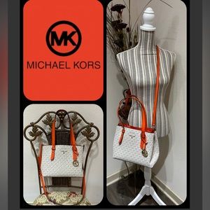 Michael Kors White and Orange Women's Bag